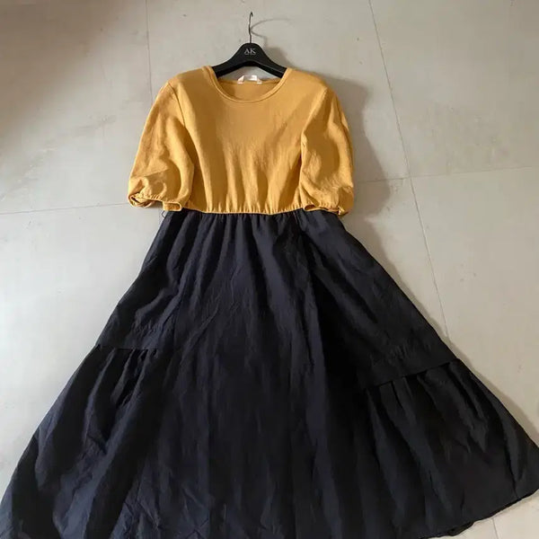 [BUNJANG] CC Collect 66 Linen Blend Long Dress / 66 씨씨콜렉트 바스락 롱 원피스.