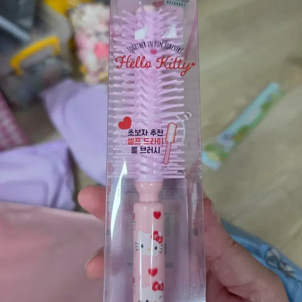 [BUNJANG] Hello Kitty Pink Hair Roller Brush / 헬로키티 롤 브러시 핑크