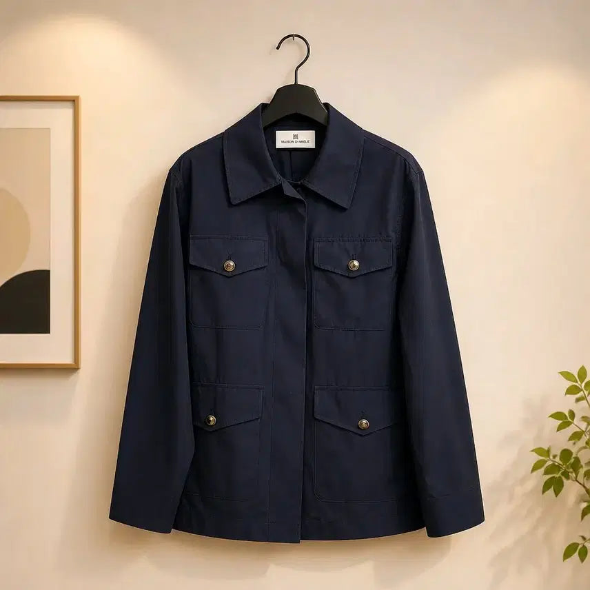 [BUNJANG] MOJOSPINE 2024 Pocket Detail Cotton Blend Jacket / 모조에스핀 2024 포켓 디테일 코튼 블렌드 자켓 s사이즈