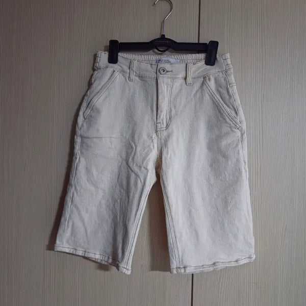 [BUNJANG] NIX Women's Spandex Cotton Shorts (Beige, Size 27-28) / (닉스) 여자 뒷밴딩 스판 면 반바지 27~28사이즈