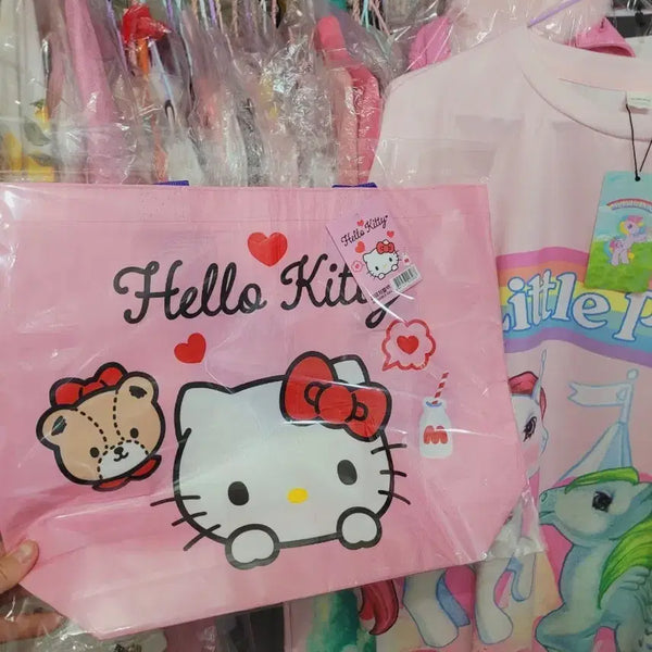 [BUNJANG] Hello Kitty Pink Shopping Bag Set (Limited Edition) / 헬로키티 핑크 쇼핑백 2개 한정판