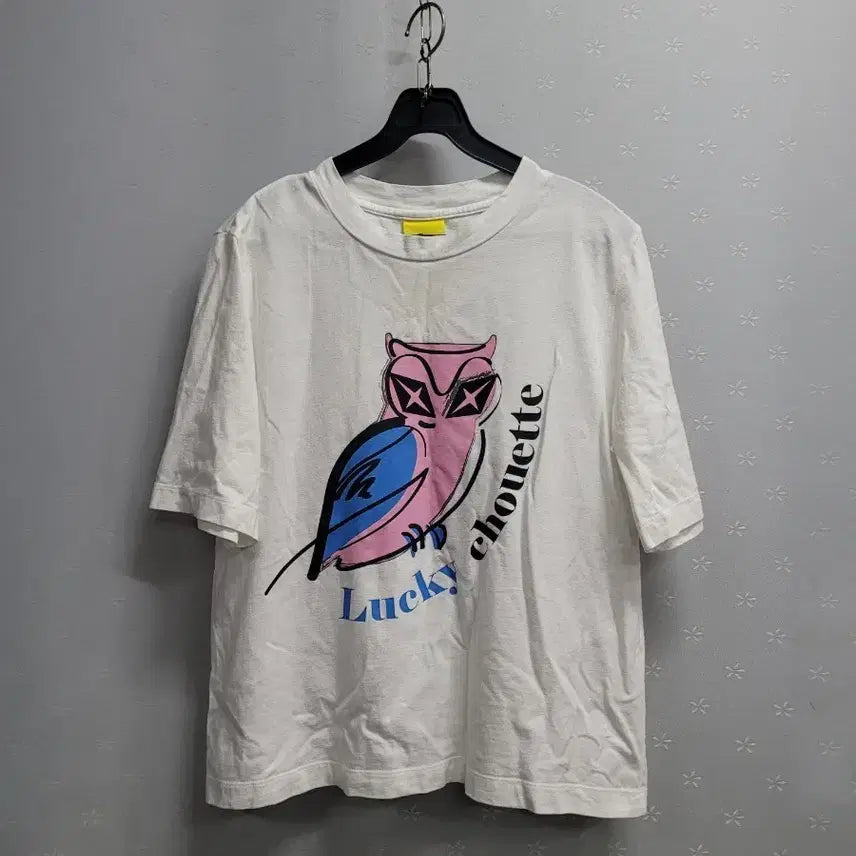 [BUNJANG] Lucky Chouette Character Short Sleeve T-Shirt / 럭키슈에뜨 반팔 티셔츠