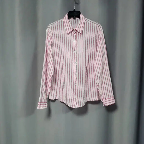 [BUNJANG] Thin Striped Cotton Shirt / 얇은 스트라이프 면 셔츠