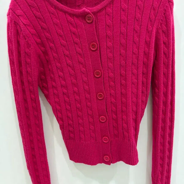 [BUNJANG] Pale Jade Twist Knit Cardigan / 페일제이드 꽈배기 가디건