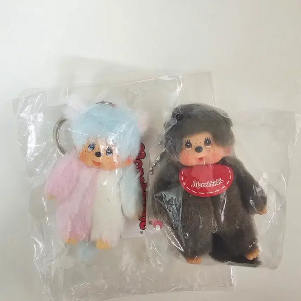 [BUNJANG] Monchhichi Tie-Dye & Classic Mini Keychains Bundle Set / 몬치치 타이다이+클래식 미니 키링 일괄