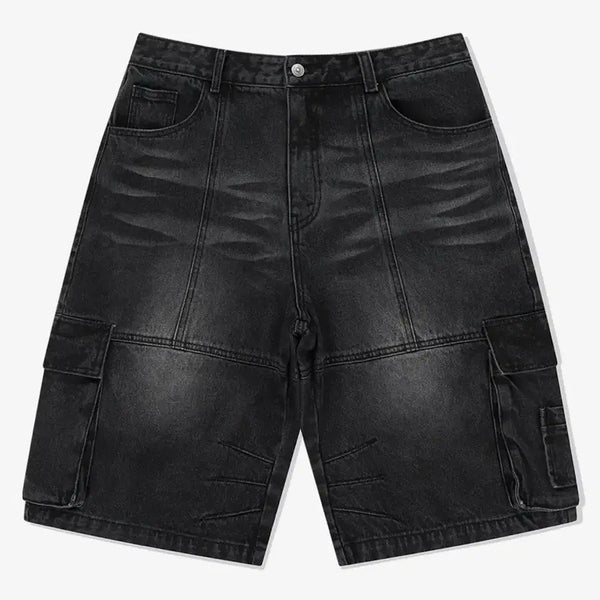 [BUNJANG] Mahagrid Bermuda Cargo Denim Shorts Black S / 마하그리드 버뮤다 카고 데님 블랙 S