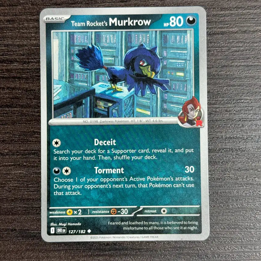 [BUNJANG] Pokemon TCG Team Rocket's Murkrow - SV10: Destined Rivals (DRI) / 포켓몬카드 북미 니로우 판매 4-E9