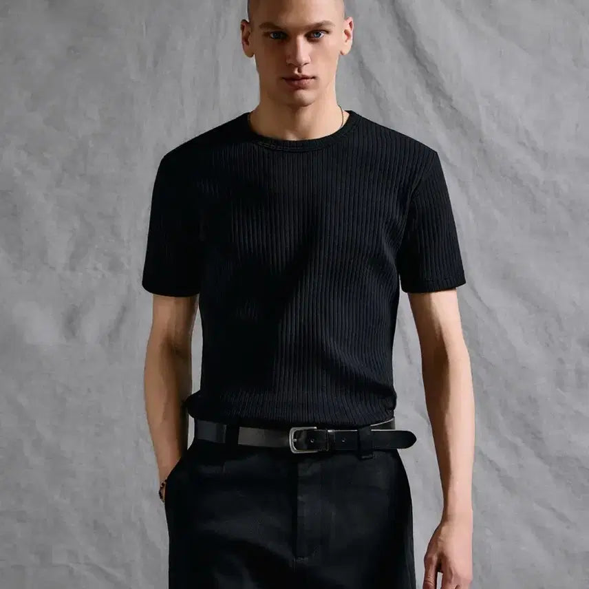 [BUNJANG] Musinsa Standard Wide Ribbed T-Shirt Black M / 무탠다다 와이드리브드티 블랙M