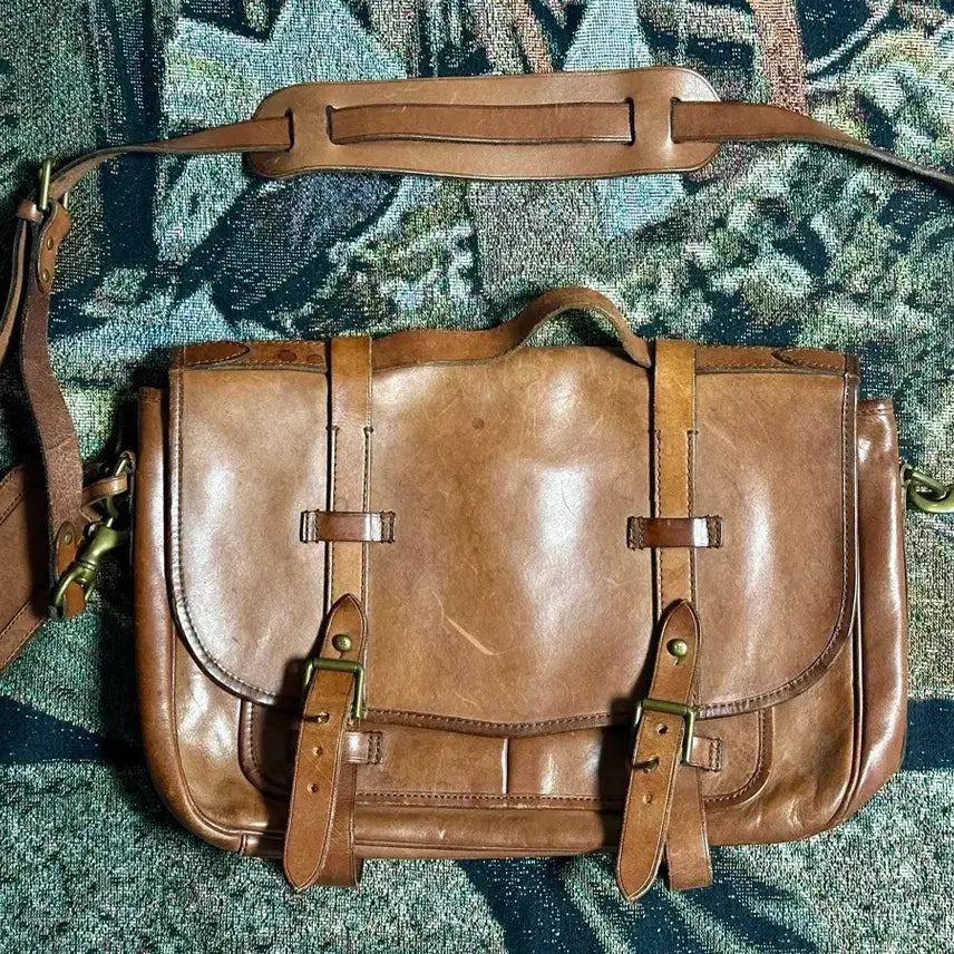 [BUNJANG] Polo Ralph Lauren Leather Messenger Bag / Crossbody Bag / 폴로 랄프로렌 레더 메신저백 / 크로스백