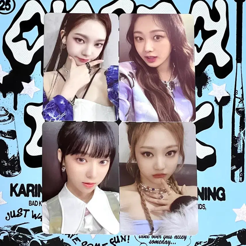 [BUNJANG] Aespa Karina Giselle NingNing Winter Album Photocard Bundle Set / 에스파 포토카드 4장 일괄 카리나 지젤 닝닝 윈터 앨범 특전 트레카포카