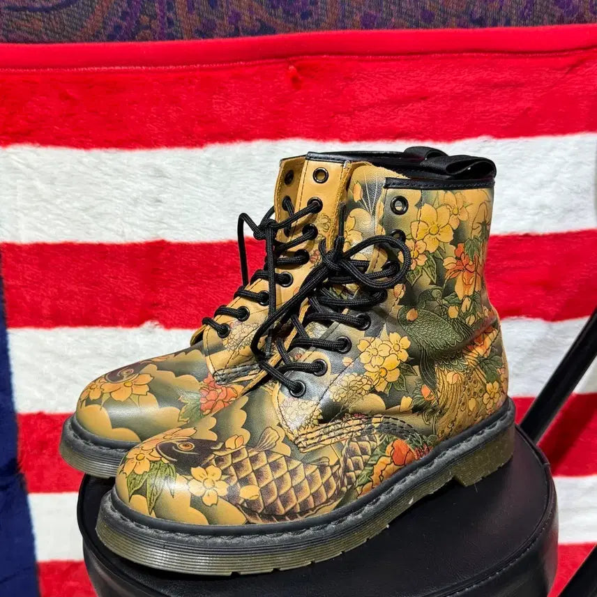[BUNJANG] Dr. Martens 1460 Irezumi Tattoo Boots UK 6 / 닥터마틴 1460 이레즈미 타투 부츠