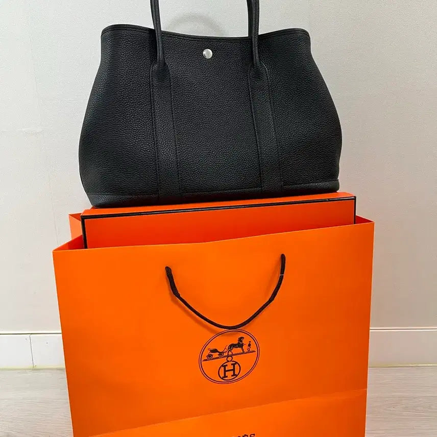 [BUNJANG] Hermès Garden Party 36 Tote Bag Black / H 가방