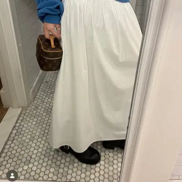 [BUNJANG] Bymood Terrace Skirt Small White / 바이무드 테라스스커트 스몰