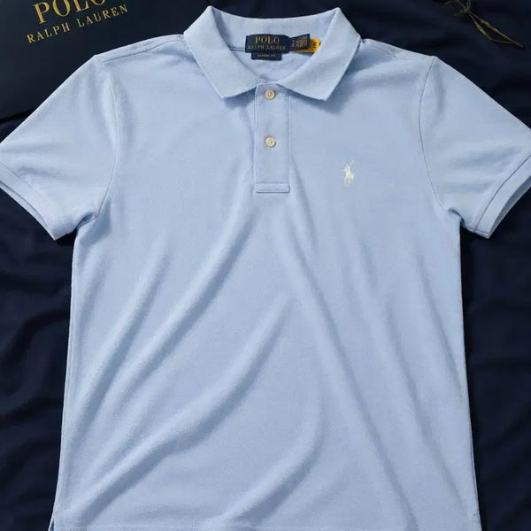 [BUNJANG] Polo Ralph Lauren Short Sleeve Polo Shirt Blue / 폴로 랄프로렌 반팔 카라티 블루