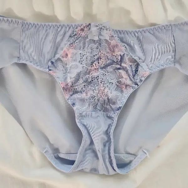[BUNJANG] Blue Floral Pattern Women's Panties / (중고) 블루 꽃무늬 여성팬티