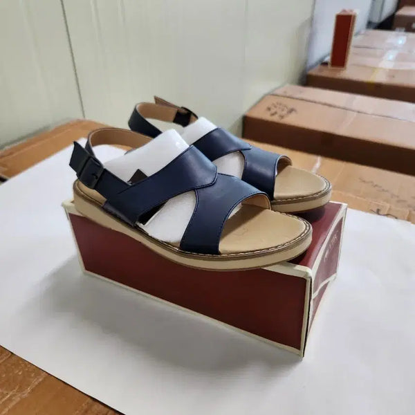 [BUNJANG] Men's Strapped Sandals Synthetic Leather Navy Size 265-290mm / 남성 스트랩 샌들 (설명읽고 문의주세요)