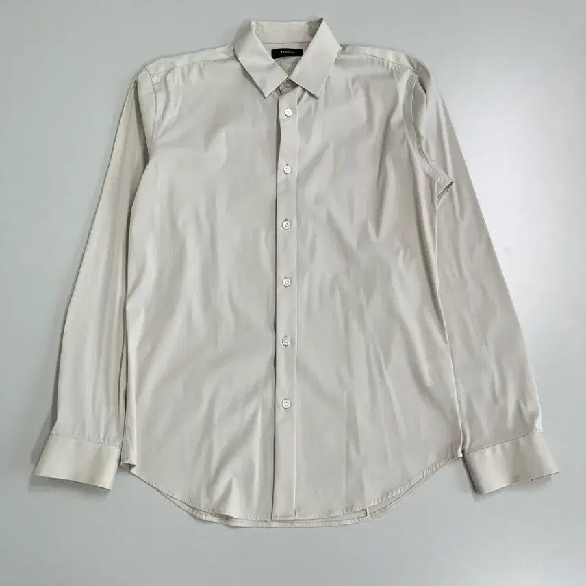 [BUNJANG] Theory Cotton Blend Grey Collared Shirt / [정품/XS] 띠어리 면 혼방 그레이 카라 셔츠