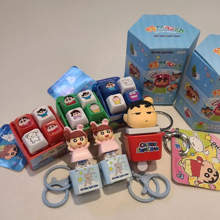 [BUNJANG] Crayon Shin-chan Shin-chan, Yuri, Honeycomb Bomb Keycaps / [새상품] 짱구는못말려 짱구 키캡, 유리 키캡, 짱구 꿀밤 키캡