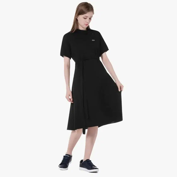 [BUNJANG] Lacoste Women's Diagonal Placket Polo Dress Black Size 34 / 라코스테 여성 사선 플라켓 폴로 원피스 블랙 34사이즈