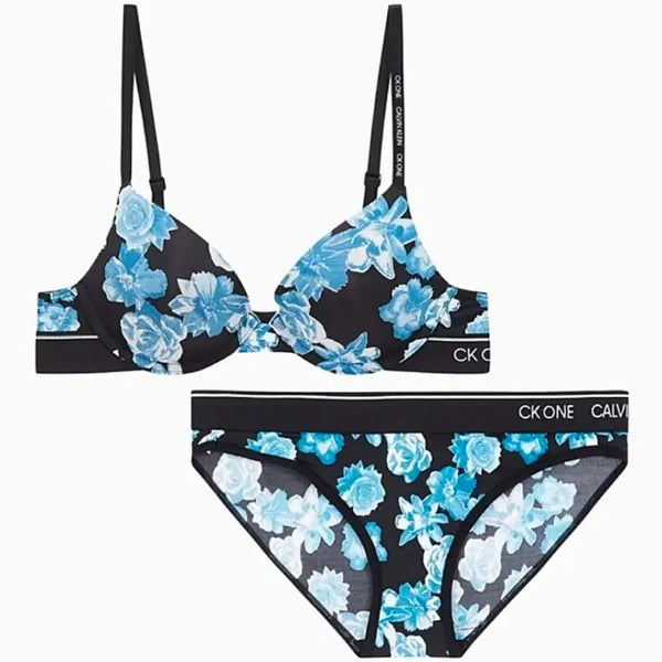 [BUNJANG] Calvin Klein Women's Floral Bra Panty Set / (새상품) 캘빈클라인 여성 플로럴 브라팬티 세트