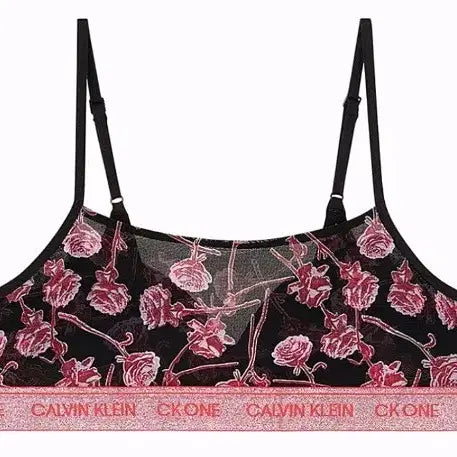 [BUNJANG] Calvin Klein CK One Women's Floral Pattern Bralette / (새상품)캘빈클라인 CKONE 여성 브라탑 플라워 패턴
