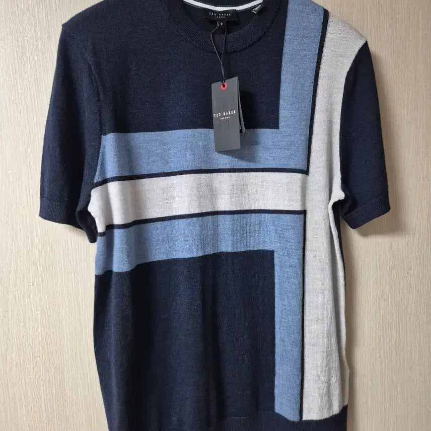 [BUNJANG] Ted Baker Men's Wool Knit Short Sleeve Sweater Size 2 / (새제품) 테드베이커 남성 니트 반팔 울니트 2