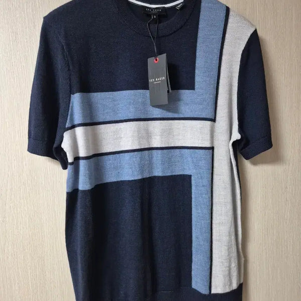 [BUNJANG] Ted Baker Men's Wool Knit Short Sleeve Sweater Size 2 / (새제품) 테드베이커 남성 니트 반팔 울니트 2