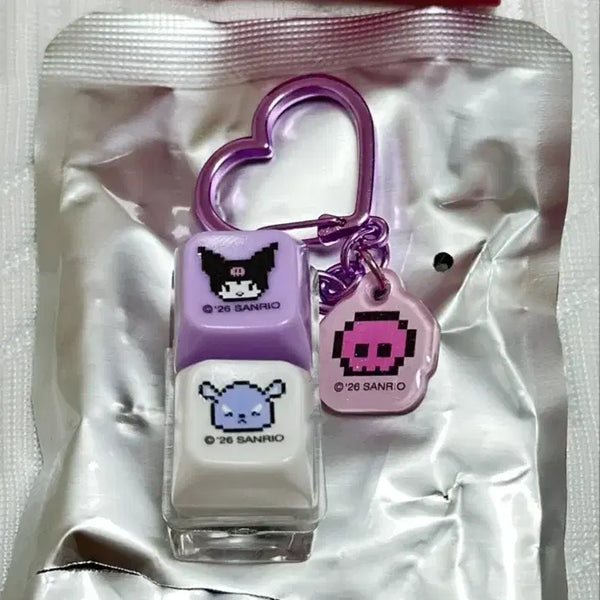 [BUNJANG] Sanrio Kuromi LED Keycap Keychain / [새상품] 산리오 LED 키캡 키링 쿠로미