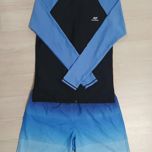 [BUNJANG] Coogi Men's Rash Guard Set - Blue Gradient L / 쿠기 남성 래쉬가드 셋트 블루 그라데이션 95(L)