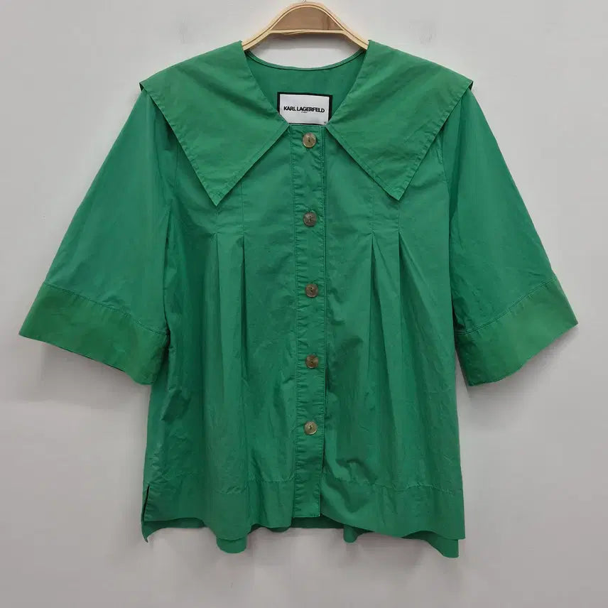 [BUNJANG] Karl Lagerfeld Women's Green Blouse Size 55 / 칼라거펠트 여성 블라우스