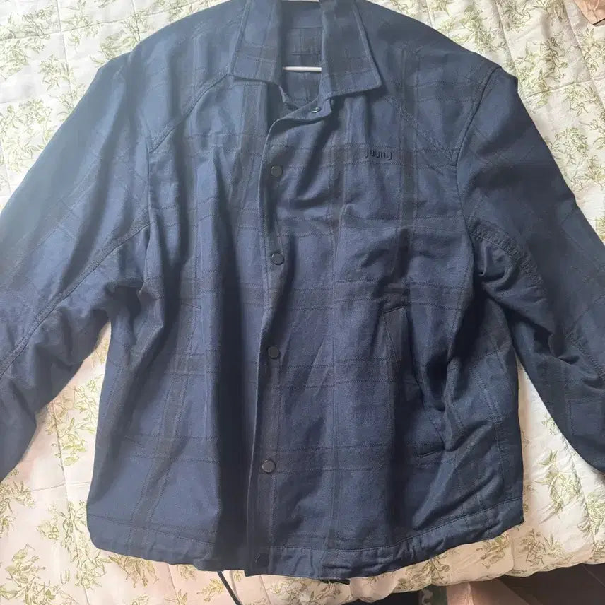 [BUNJANG] Wooyoungmi Coach Jacket Navy Check / 신세계구매 44준지 코치체크자켓
