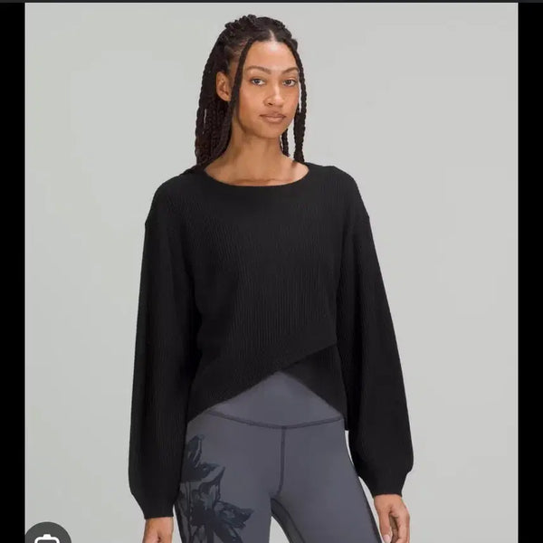 [BUNJANG] Lululemon Reversible Crossover Sweater Black Small / (새제품) 룰루레몬 리버시블 크로스오버 스웨터 블랙 스몰