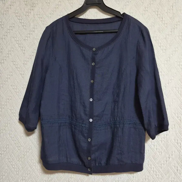 [BUNJANG] Navy Linen Jacket / 네이비 린넨 자켓