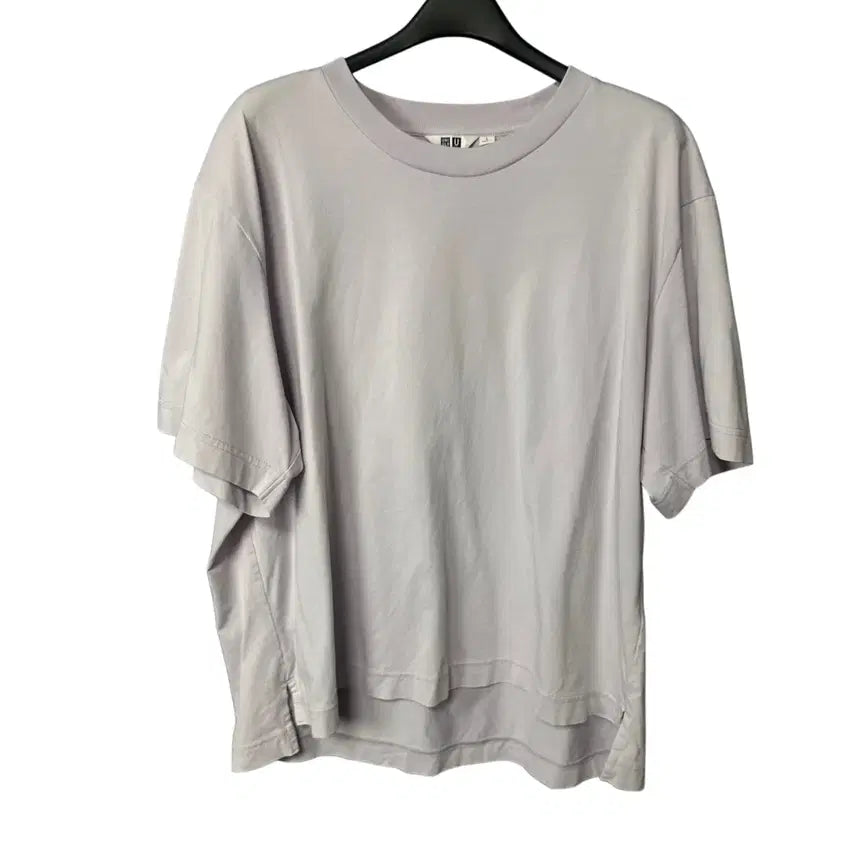 [BUNJANG] Uniqlo U Women's Lavender Airism Short Sleeve T-Shirt / L 유니클로U 여성 라벤더 에어리즘 반팔티