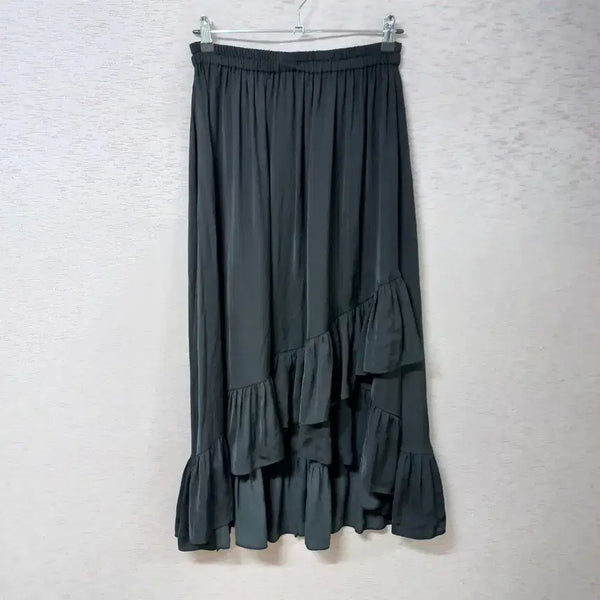 [BUNJANG] Atelier Vanessa Bruno Black Unbalance Long Skirt / B7-30/아떼바네사브루노 블랙 언블란스 롱스커트 여성