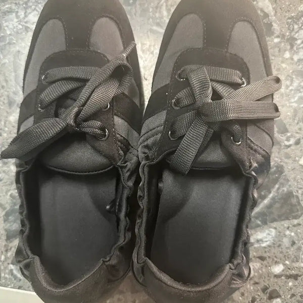 [BUNJANG] GU Gather Ballet Sneakers Black 235 / 지유 GU 개더 발레 스니커즈 235(M)