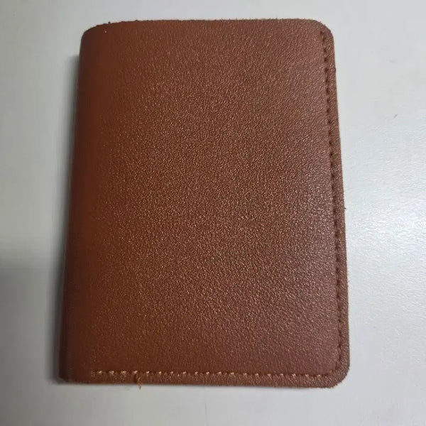 [BUNJANG] Leather Button Card Wallet / 가죽 버튼 카드 지갑