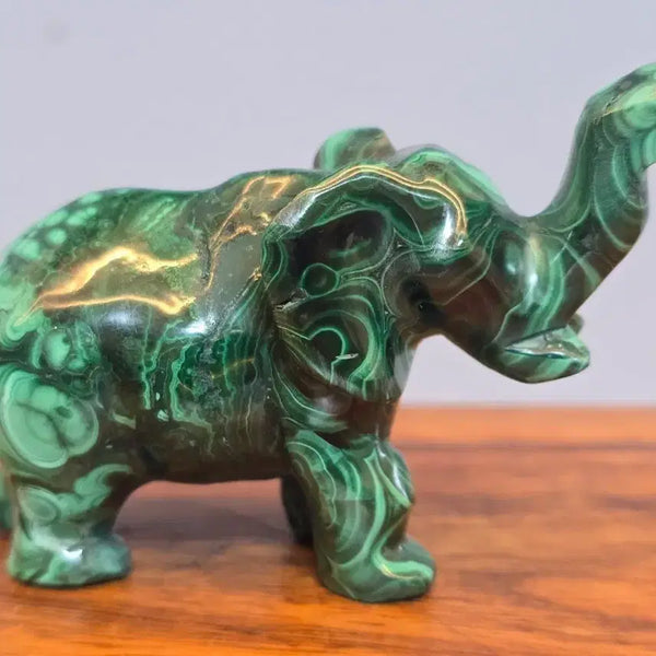 [BUNJANG] Malachite Elephant Mineral / 26073021 컬러와 문양이 독특한 말라카이트 공작석 코끼리 광물 팝니다
