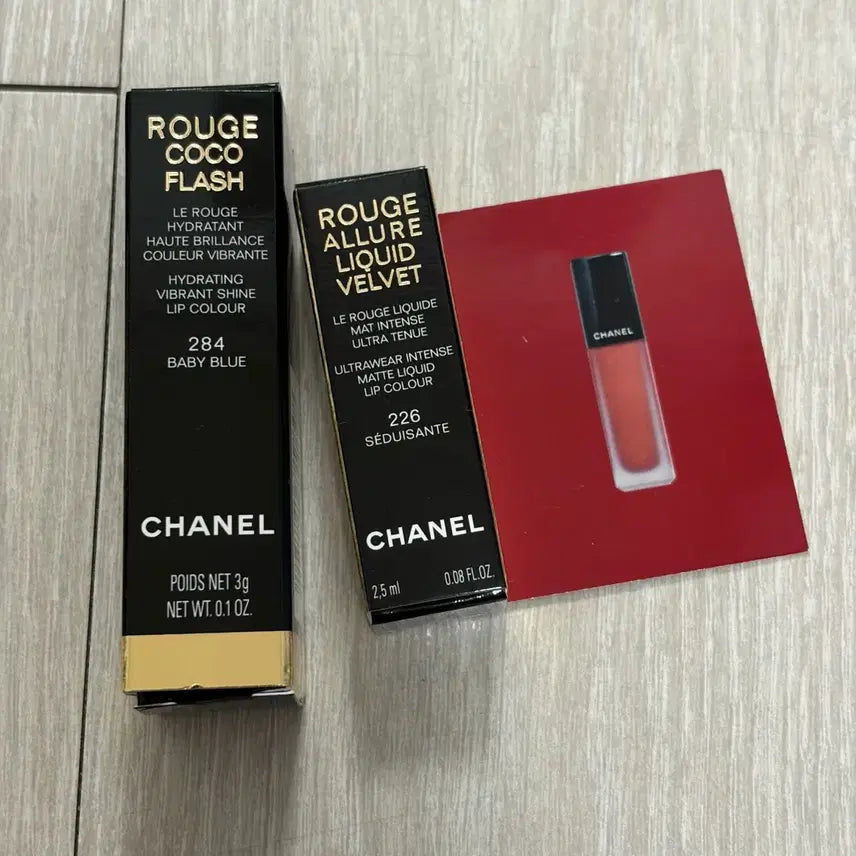 [BUNJANG] Chanel Rouge Coco Flash 284 Baby Blue & Rouge Allure Liquid Velvet 226 Seduisant / 샤넬 루쥬 코코 플래쉬 284 베이비 블루 +루쥬 알뤼르 리퀴드 벨벳 226