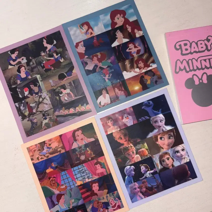 [BUNJANG] Disney Princess Sticker Set (4 Sheets) / 디즈니 스티커 세트