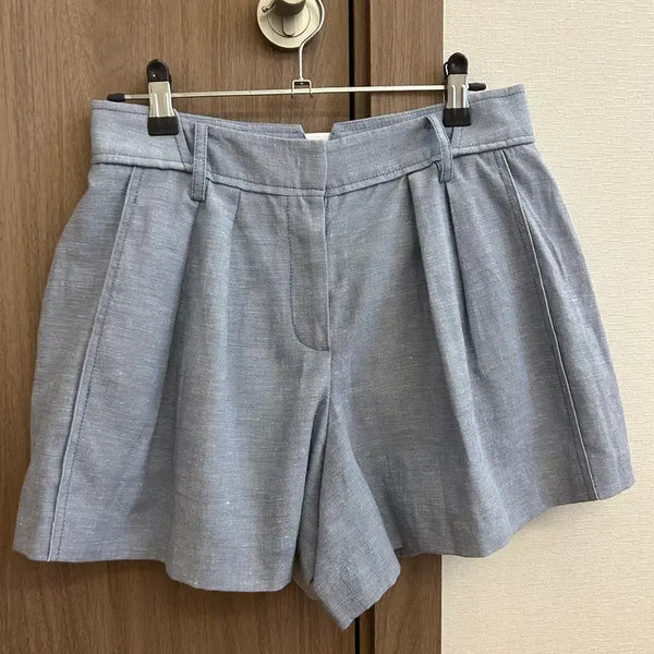 [BUNJANG] SYSTEM Linen Blend Shorts (Sky Blue, Size 55) / SYSTEM 마 린넨 혼방 숏팬츠 (55)