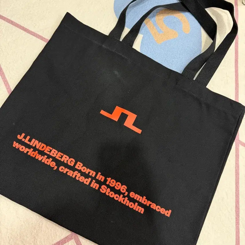 [BUNJANG] J.LINDEBERG Golf Eco Bag Black Canvas / 제이린드버그 골프 에코백 / 골프 가방