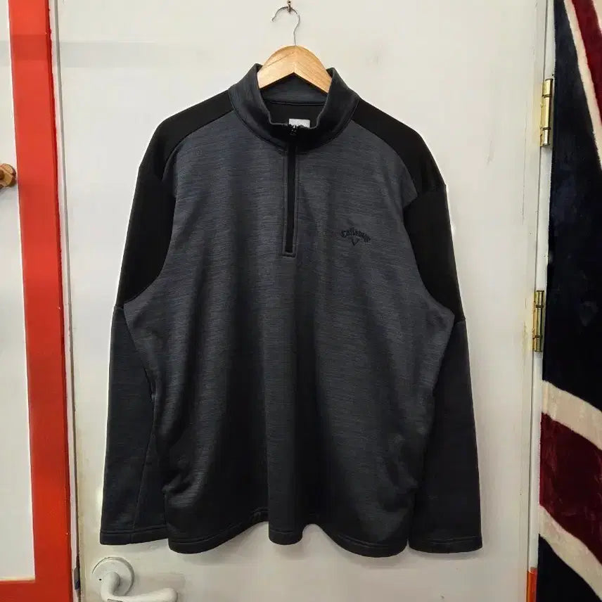 [BUNJANG] Callaway Men's Golf Half-Zip Long Sleeve (Size 105) / 캘러웨이 남성 골프 반집업 긴팔(105)