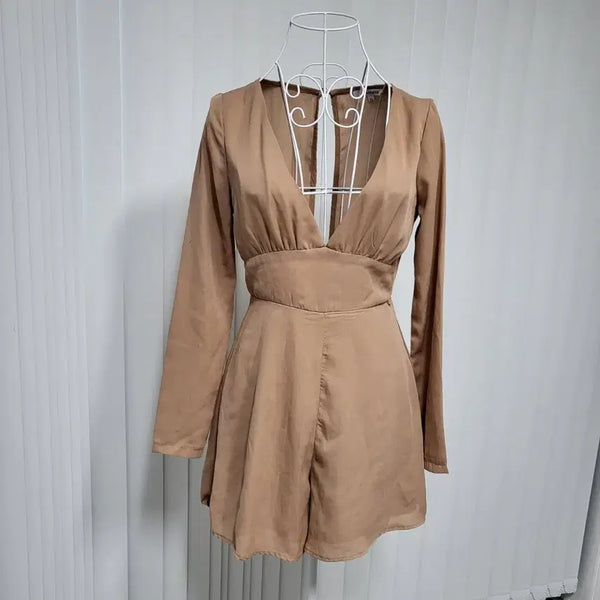 [BUNJANG] Glamorous Beige Jumpsuit XS / 영국브랜드 Glamorous 베이지 점프수트 미사용 새상품