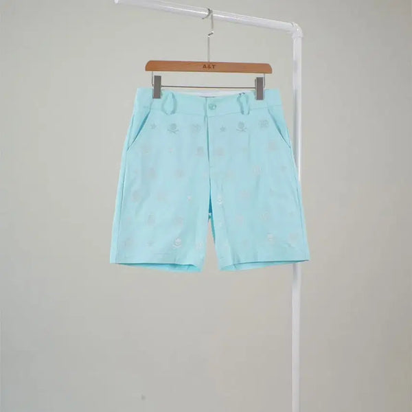 [BUNJANG] G/FORE Embroidered Summer Cotton Shorts Blue / [G/FORE] 지포어 자수 썸머 코튼 숏 팬츠