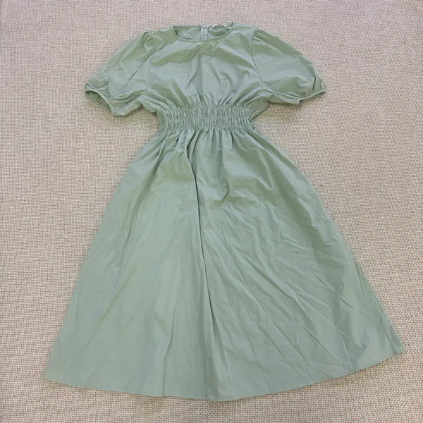 [BUNJANG] F1 ab.f.z Puff Shirring Long Dress / F1 ab.f.z 퍼프 셔링 롱 원피스 0729D2