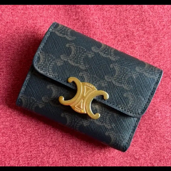 [BUNJANG] Celine Triomphe Coin Compact Wallet in Triomphe Canvas / 트리옹프 동전 컴팩트 지갑 - 트리옹프 캔버스