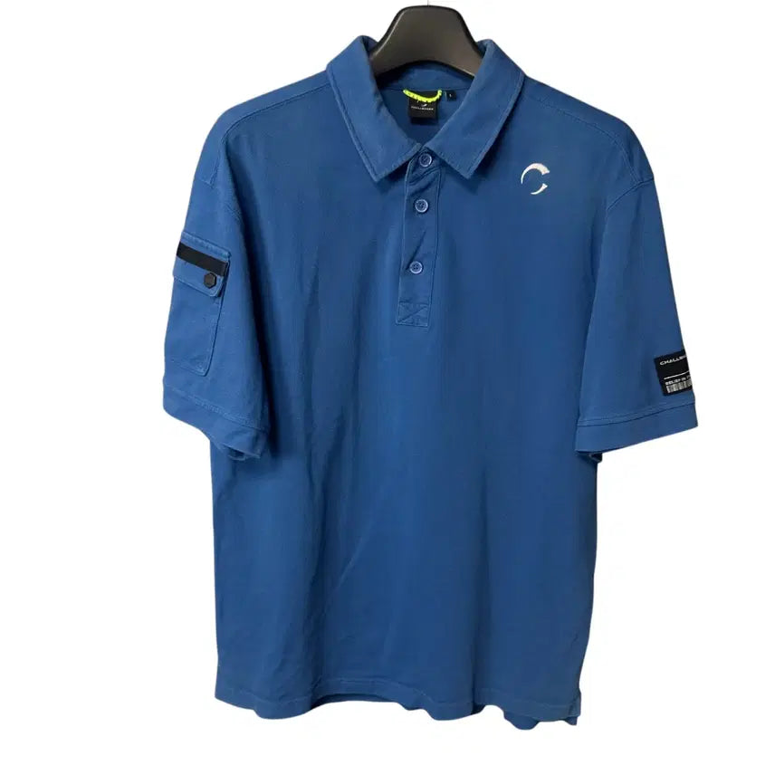 [BUNJANG] L Challenger Golf Blue Short Sleeve Polo Shirt / L 챌린저 골프 블루 반팔 카라티