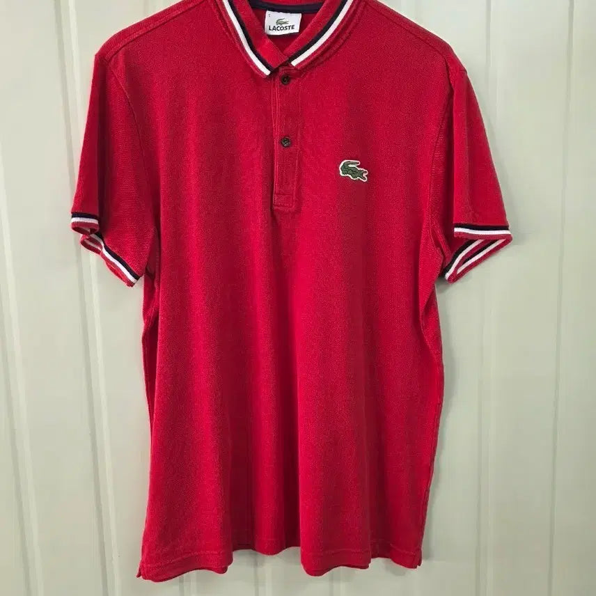 [BUNJANG] Lacoste Red Short-Sleeve Polo Shirt Size 5 / 라코스테 반팔 카라티 레드 5