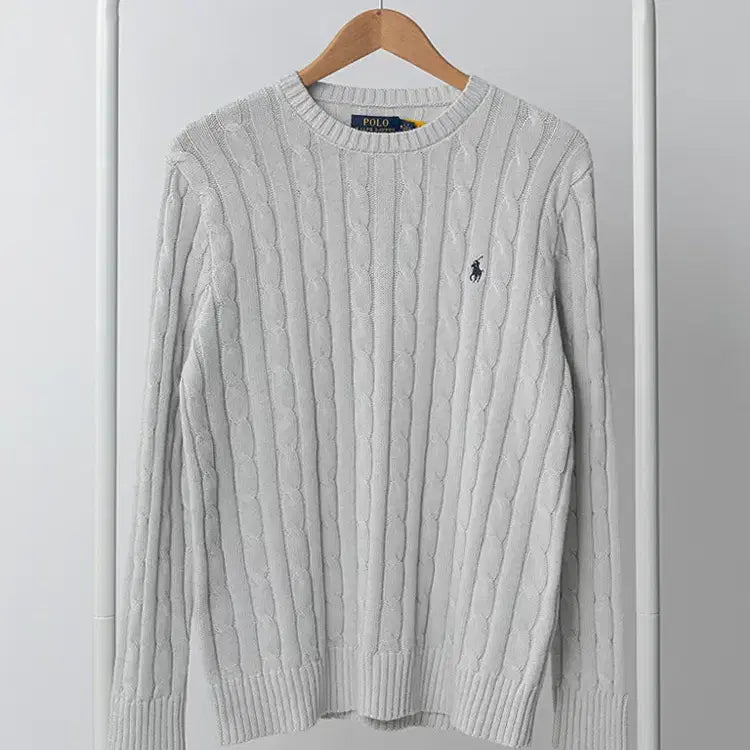 [BUNJANG] Polo Ralph Lauren Men's Cable Knit Sweater / [새상품] 폴로 랄프로렌 남성용 케이블 니트